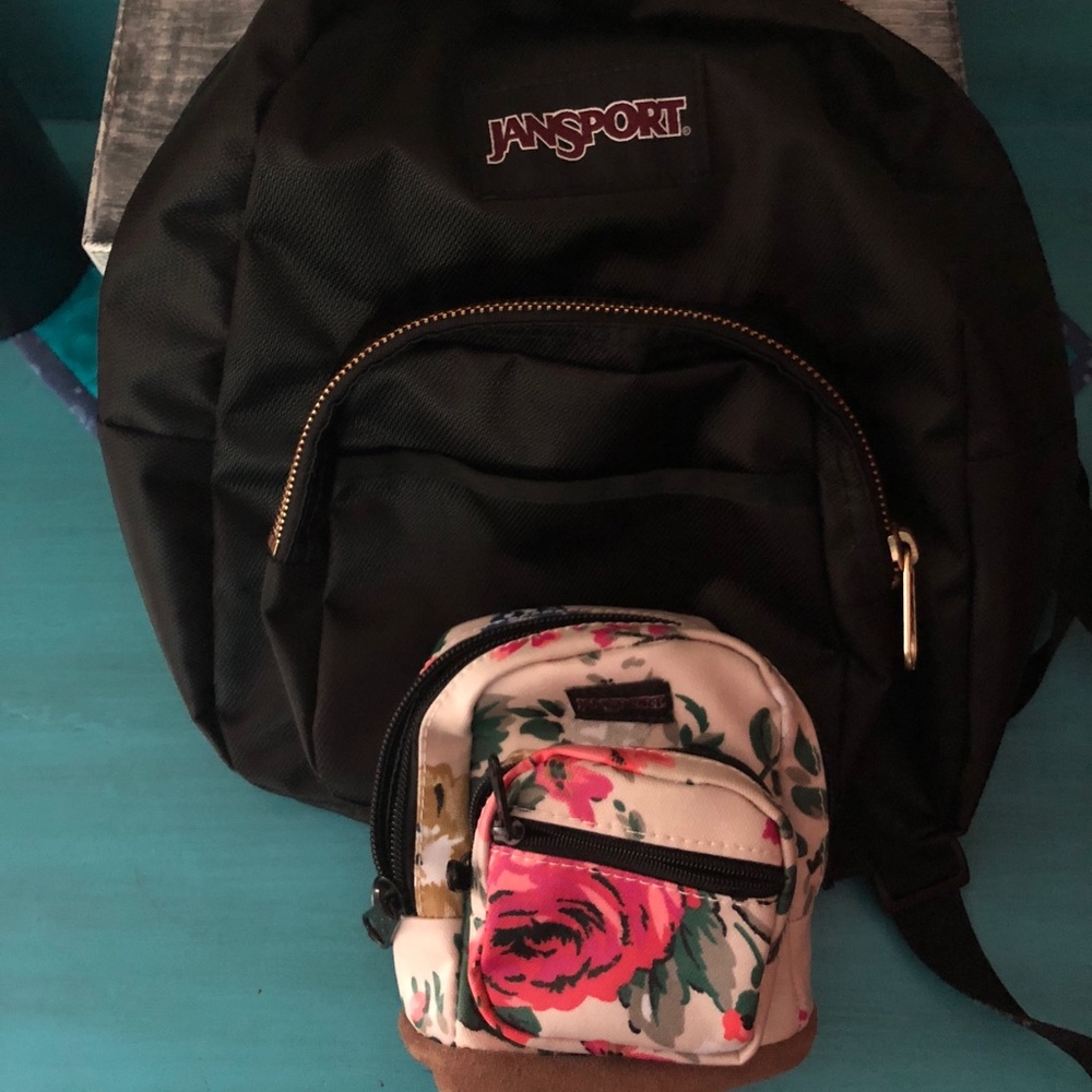 Mini Jansport backpack+ultra mini backpack pouch
